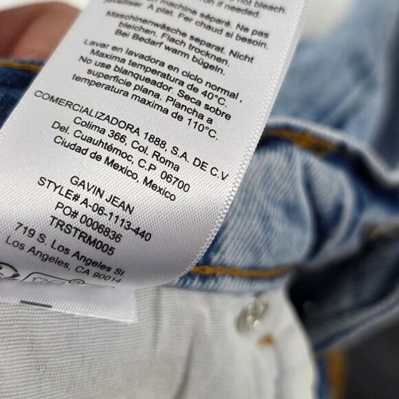 Anine Bing Distresser Button Fly Gavin Jeans Womens‎ Sz 26 Raw Hem - Picture 7 of 16